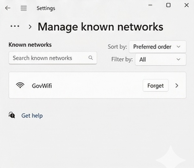 Screenshot of WiFi Settings on Windows 11