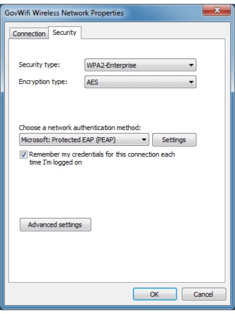 Screenshot of network properties dialog on Windows 7